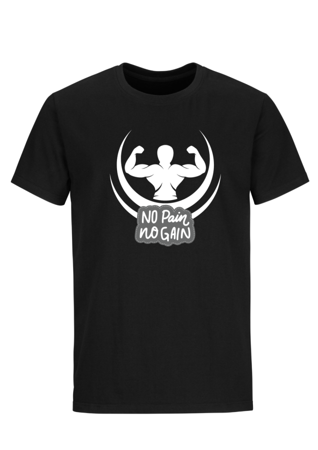 Bodybuilding-Shirt No Pain Front  T-Shirt